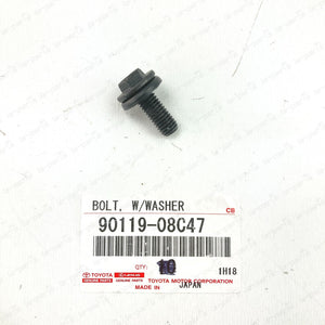 NEW GENUINE TOYOTA ROOF RACK BRACKET BOLT W/WASHER 90119-08C47
