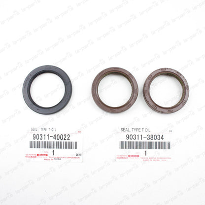 GENUINE FOR TOYOTA CAMRY AVALON ES 300 RX300 FRONT 3L CAM AND CRANK SEALS SET