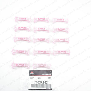 New Genuine Mitsubishi Roof Molding Clips  7403A143 Lancer Evolution SET OF 14