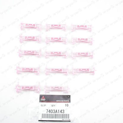 New Genuine Mitsubishi Roof Molding Clips  7403A143 Lancer Evolution SET OF 14