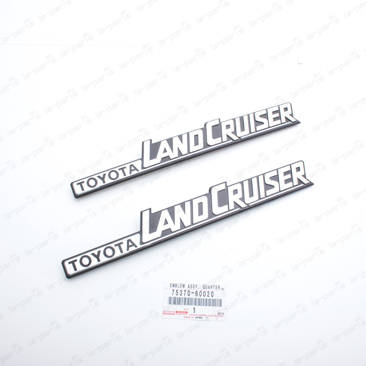Genuine Toyota 81-90 Land Cruiser BJ60 FJ60 Rear Quarter Emblem 75370-60020 PAIR