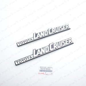 Genuine Toyota 81-90 Land Cruiser BJ60 FJ60 Rear Quarter Emblem 75370-60020 PAIR