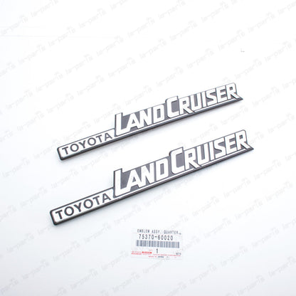 Genuine Toyota 81-90 Land Cruiser BJ60 FJ60 Rear Quarter Emblem 75370-60020 PAIR