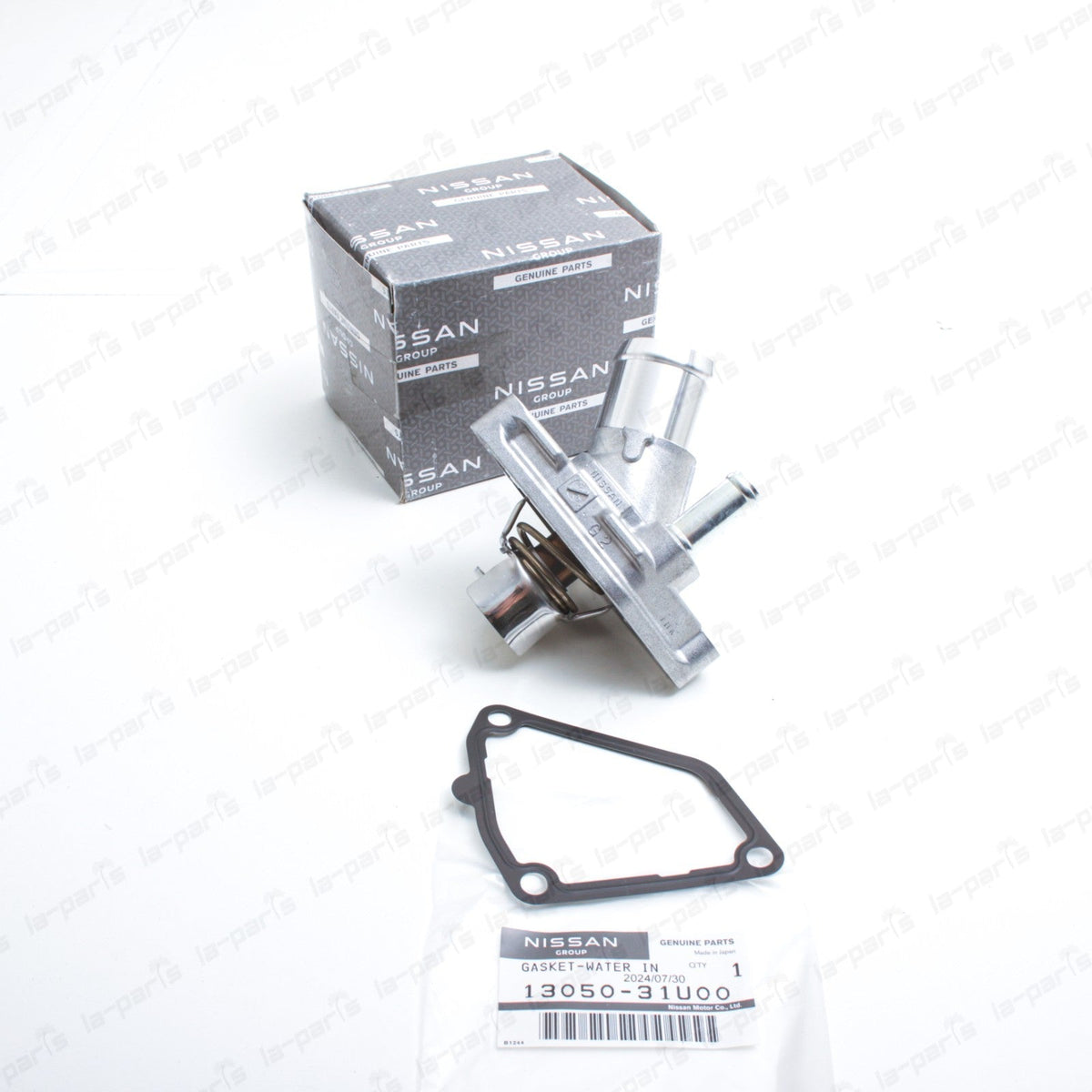 New Genuine OEM 03-21 Nissan VQ40DE Infiniti VQ35DE Thermostat Assy & Gasket Set