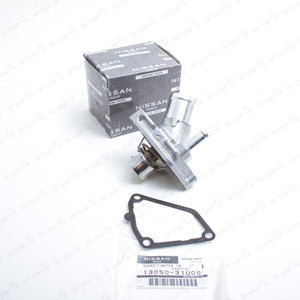 New Genuine OEM 03-21 Nissan VQ40DE Infiniti VQ35DE Thermostat Assy & Gasket Set