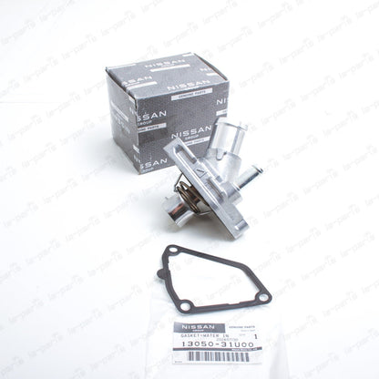 New Genuine OEM 03-21 Nissan VQ40DE Infiniti VQ35DE Thermostat Assy & Gasket Set