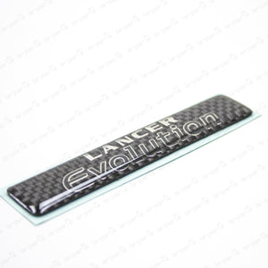 Genuine Mitsubishi Lancer EVO CT9A Carbon Floor Console Panel Emblem 8011A251