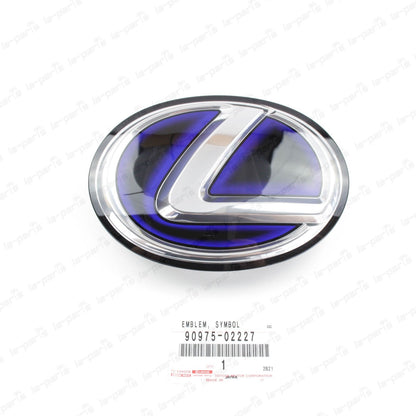 Genuine Lexus 2011-2013 CT200h Front Grille Logo Hybrid Blue Emblem 90975-02227