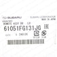 Genuine Subaru 10-14 Impreza WRX STi Forester Driver Interior Door  61051FG131JG