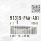 NEW GENUINE HONDA GASKET O-RING 91319-PAA-A01