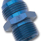 Russell Performance -4 AN Flare to 8mm x 1.0 Metric Thread Adapter (Blue)