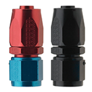 Fragola -12AN Straight Pro-Flow Hose End - Blue/Red