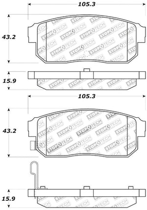 StopTech Street Touring 11/00-02 Infiniti G20/10/00-04 I30/I35 Rear Brake Pads