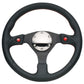 NRG Reinforced Steering Wheel (320mm) Blk Leather w/Dual Buttons