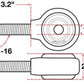 SPC Performance X Axis Sealed Flex Joint LH 3/4in-16x12mm BH x 2in W