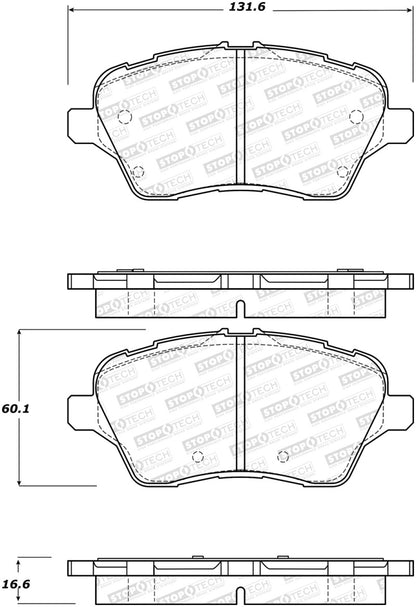 StopTech 14-18 Ford Fiesta Street Performance Front Brake Pads