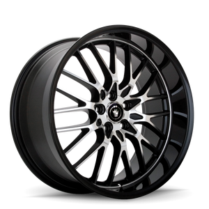 Konig Lace 17x8 5x100 ET35 Black/Machine Spoke