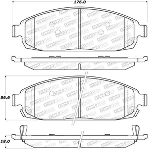 StopTech Sport Brake Pads w/Shims and Hardware - Rear