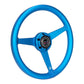 NRG Aluminum Steering Wheel 330mm - Heritage Solid Spoke - Ergonomic Grip - Anadized Blue