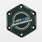 NRG Carbon Fiber w/ Green Texalium Fabrics Horn Delete Button Circular Logo Front/ Back