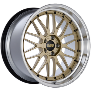 BBS LM 20x10.5 5x114.3 ET20 CB66 Gold Center Diamond Cut Lip Wheel