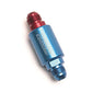 Russell Performance Red/Blue Anodized (3-1/4in Length 1-1/4in dia. -8 male inlet/outlet)