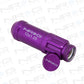 NRG 700 Series M12 X 1.25 Steel Lug Nut w/Dust Cap Cover Set 21 Pc w/Locks & Lock Socket - Purple