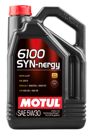 Motul 5L Technosynthese Engine Oil 6100 SYN-NERGY 5W30 - VW 502 00 505 00 - MB 229.5