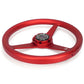 NRG Aluminum Steering Wheel 330mm - Heritage Solid Spoke - Ergonomic Grip - Anadized Red