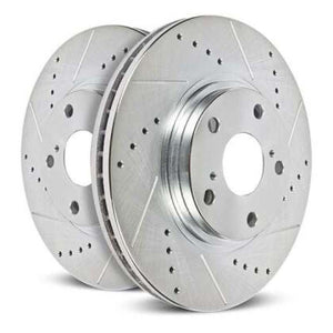 Power Stop 24-25 Ford Mustang Rear Drilled & Slotted Rotor (Pair)
