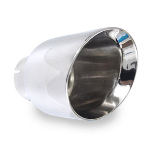 Stainless Works Conical Double Wall Slash Cut Exhaust Tip - 3 1/2in Body 2 1/2