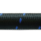 Vibrant -6 AN Two-Tone Black/Blue Nylon Braided Flex Hose (20 foot roll)