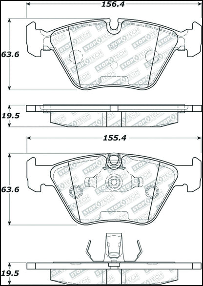 StopTech 06-08 BMW M3/Z4 Street Select Brake Pads w/Hardware - Front