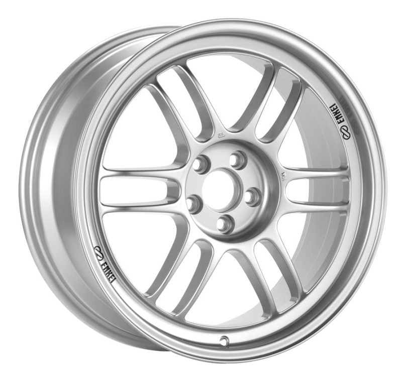 Enkei RPF1 17x7 4x100 43mm Offset 73mm Bore Silver Wheel  Miata 4-Lug/Honda & Acura 4-Lug/02-06 Mini