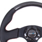 NRG Carbon Fiber Steering Wheel (315mm) Leather Trim w/Red Stitching