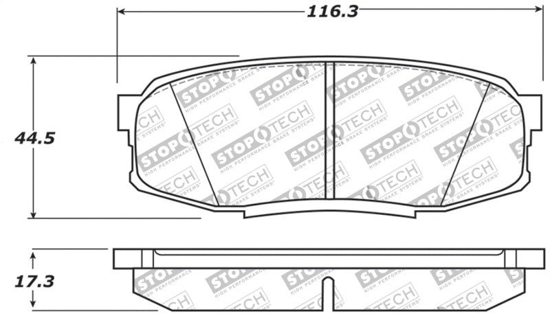 StopTech 13-18 Toyota Land Cruiser Performance Rear Brake Pads