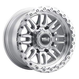 Weld Off-Road Swift 17x9in - 8x180 BP - ET-12 - 124.3mm CB - Gloss Silver Machined Wheel & Ring