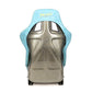 NRG FRP Bucket Seat ULTRA Edition W/ Grey Pearlized Back / Teal Microfiber Material - Large