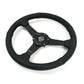 NRG Reinforced Black Perforated Leather Steering Wheel 350mm / 1.5in Deep w/ Goal Digger Blk Stitch