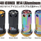 Project Kics 16+4 Neo Chrome Lock & Lug Nuts R40 Iconix - 14X1.25 (Black Cap)