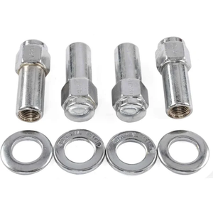 Weld Closed End Lug Nuts 12mm x 1.5 Thread Shank Seat - Chrome (4 Pack)