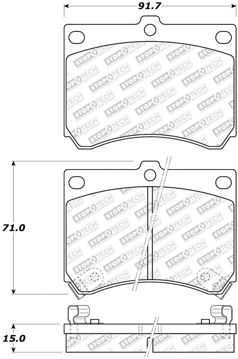 StopTech Street Select Brake Pads - Front/Rear