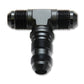 Vibrant -4AN Bulkhead Adapter Tee Fitting - Anodized Black Only