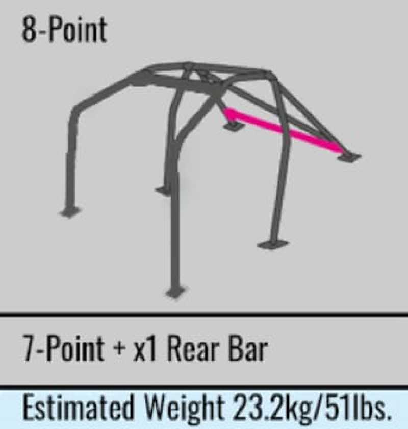 Cusco Chro-moly 8P Through Dash Roll Cage Honda Civic EK9/4 (Will NOT fit sunroof models)