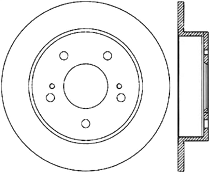 StopTech 94-98 Nissan 240SX Slotted & Drilled Cryo Brake Rotor - Rear Left