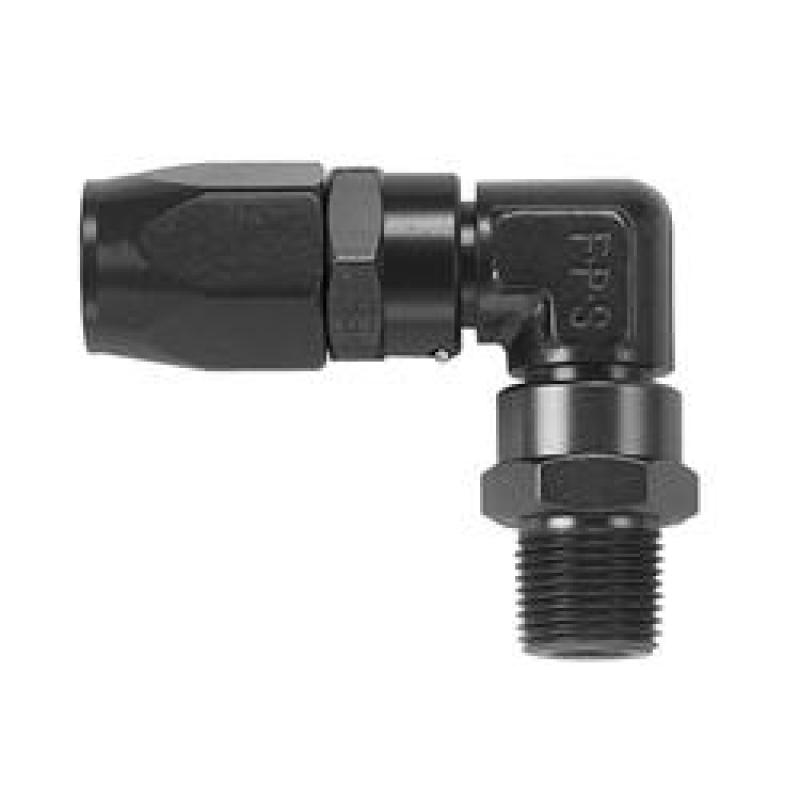 Fragola -8AN x 90 Degree x 3/4-16 (8) Hose End - Black