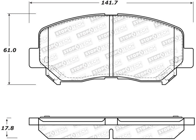 StopTech Street Brake Pads - Rear