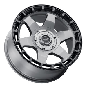 Weld Off-Road Ridge 20x9 - 8x170 BP - ET0 - 125.1mm CB - Satin Gunmetal Wheel (Black Ring)