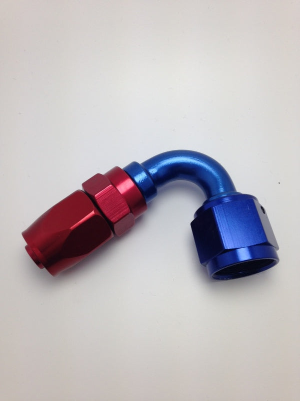 Fragola -6AN x 120 Degree Pro-Flow Hose End - Blue/Red