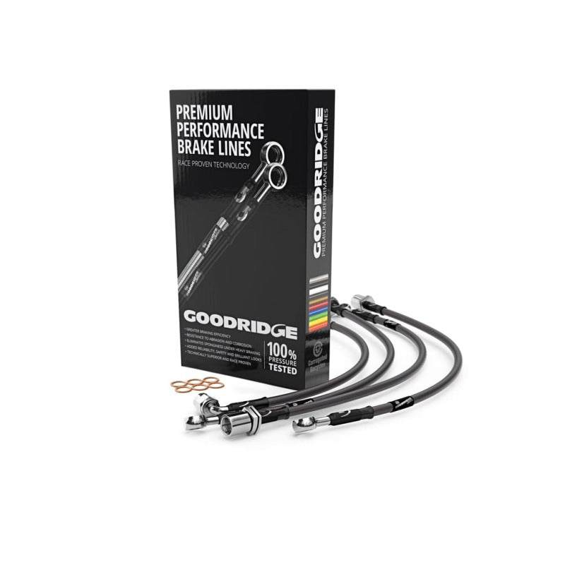 Goodridge 09-18 Nissan GT-R Stainless Steel Brake Lines - Premium Carbon